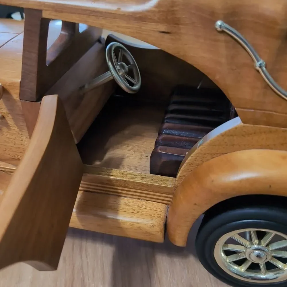 Retro Wood Car Model Handmade Packard Antique Model‎ Wooden Car Collectible Car